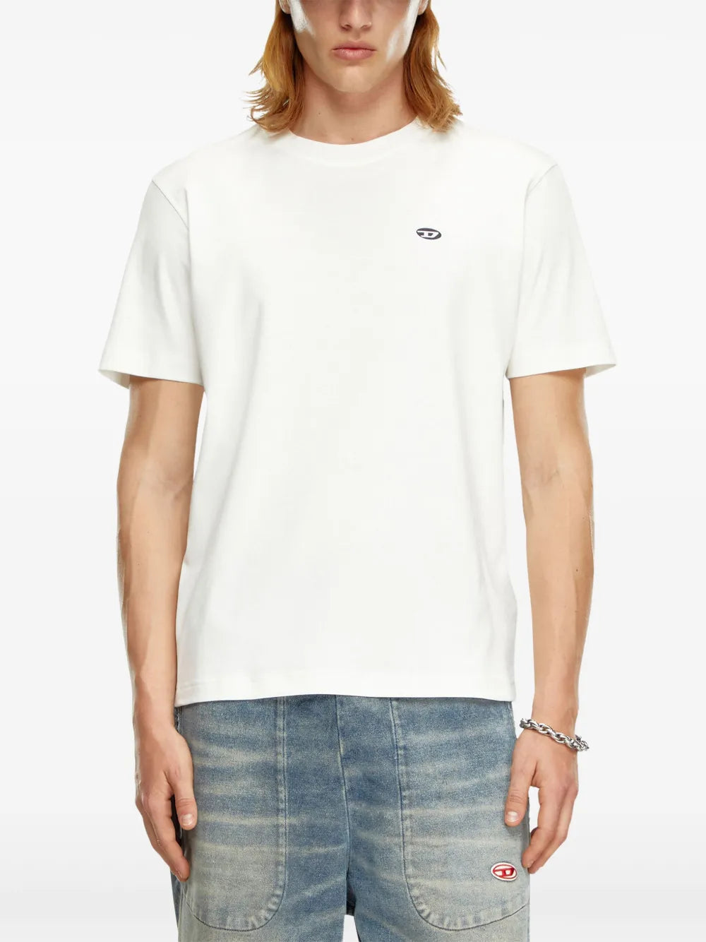 T-shirt T-shirt T-Adjust Diesel Bianco Homme