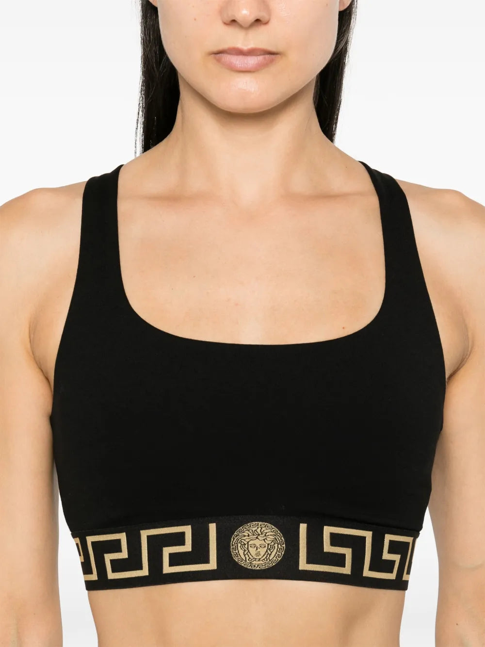 Tops Medusa Sport Bra Versace Black Femme