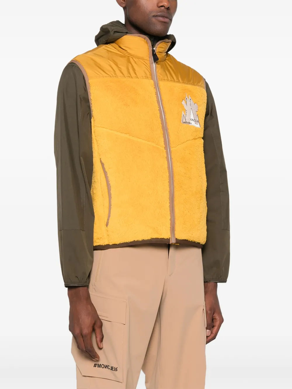 Vestes Veste sans manches Moncler Grenoble Jaune Homme