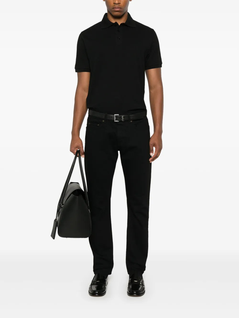 Polo shirts Cassandre Polo Saint Laurent Black Homme