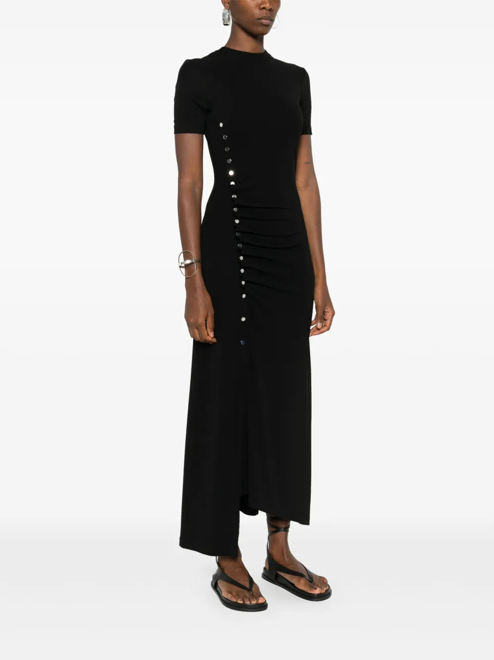 Image of the item Long Draped Dress by Rabanne for Women - Fall-Winter 2025 - Detailed View_1