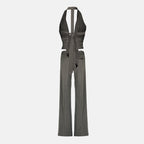 Imagen del pantalón Reyer gris rayado de la marca Christopher Esber para Mujer - Temporada Primavera-Verano 2026 - Vista Detallada_4