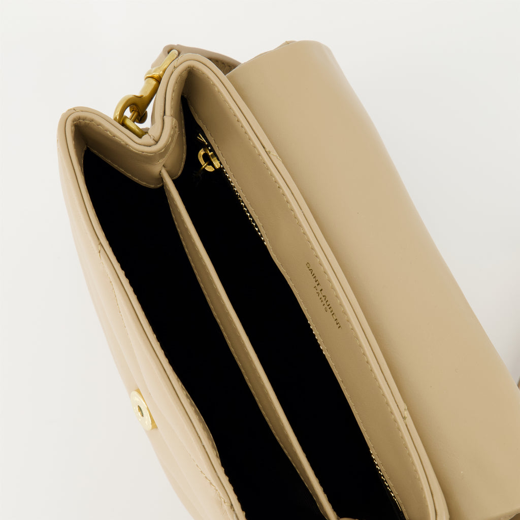 Sacs bandoulière Sac Loulou Small Saint Laurent Beige Femme