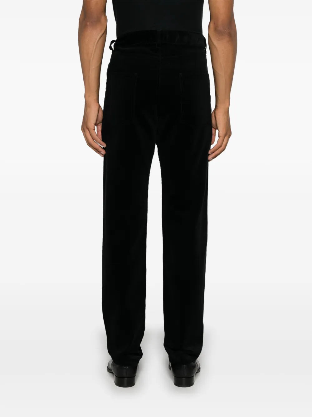 Pantaloni Jeans in Velluto Saint Laurent Nero Homme