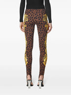 Pants Leopard Barocco Leggings Versace Brown Femme