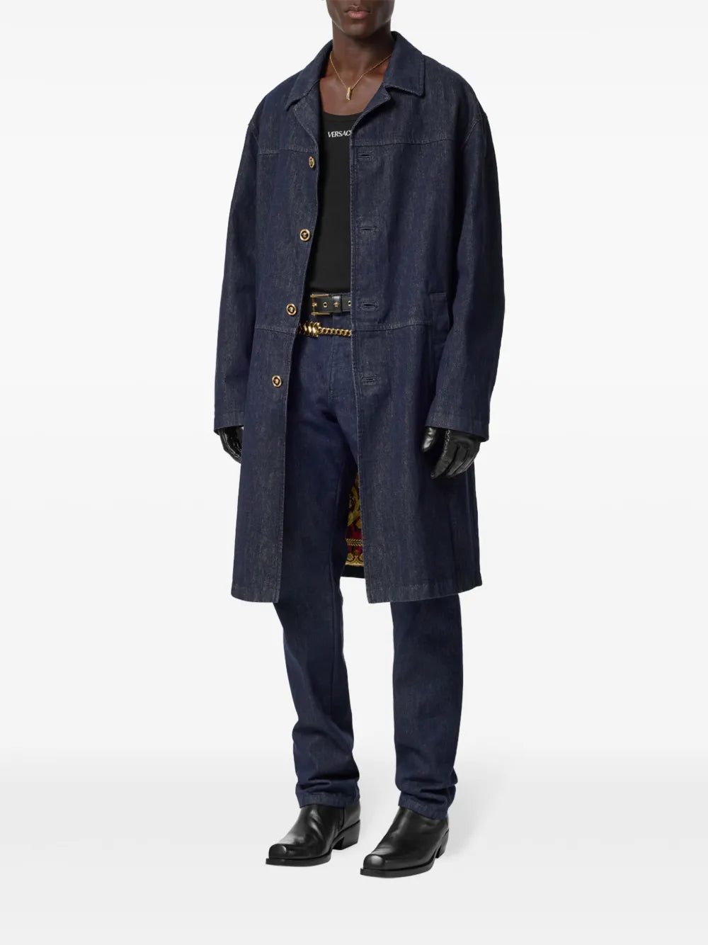 Pantalons Jean brut Versace Bleu foncé Homme