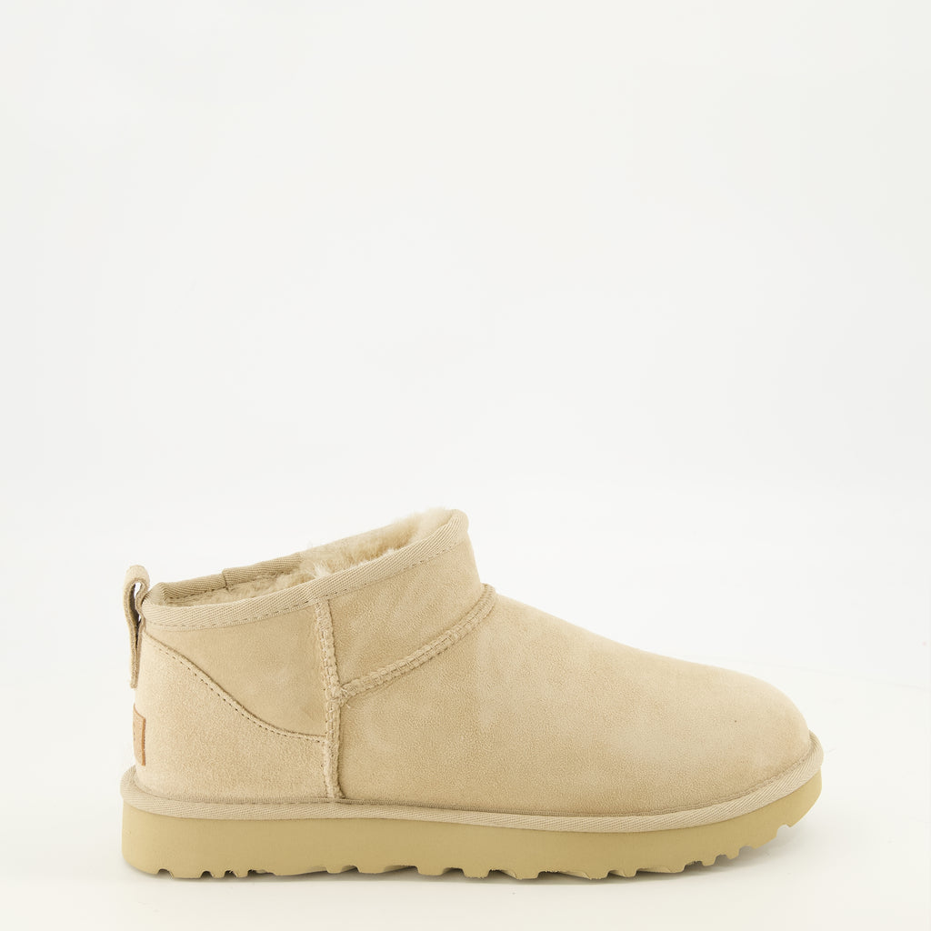 Bottines Bottes Classic Ultra mini beige Ugg Beige Femme