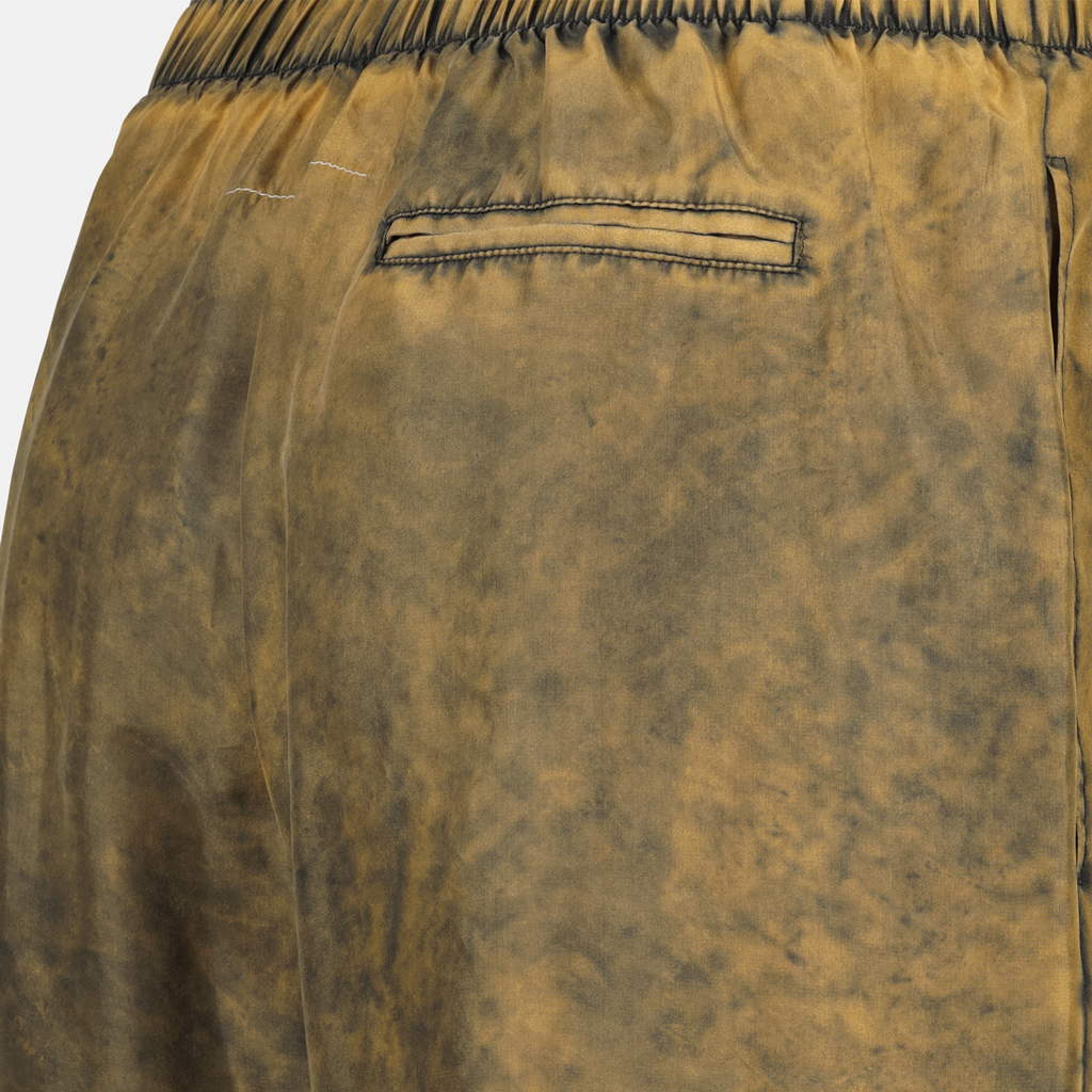 Shorts Short en soie Mm6 Marron Femme