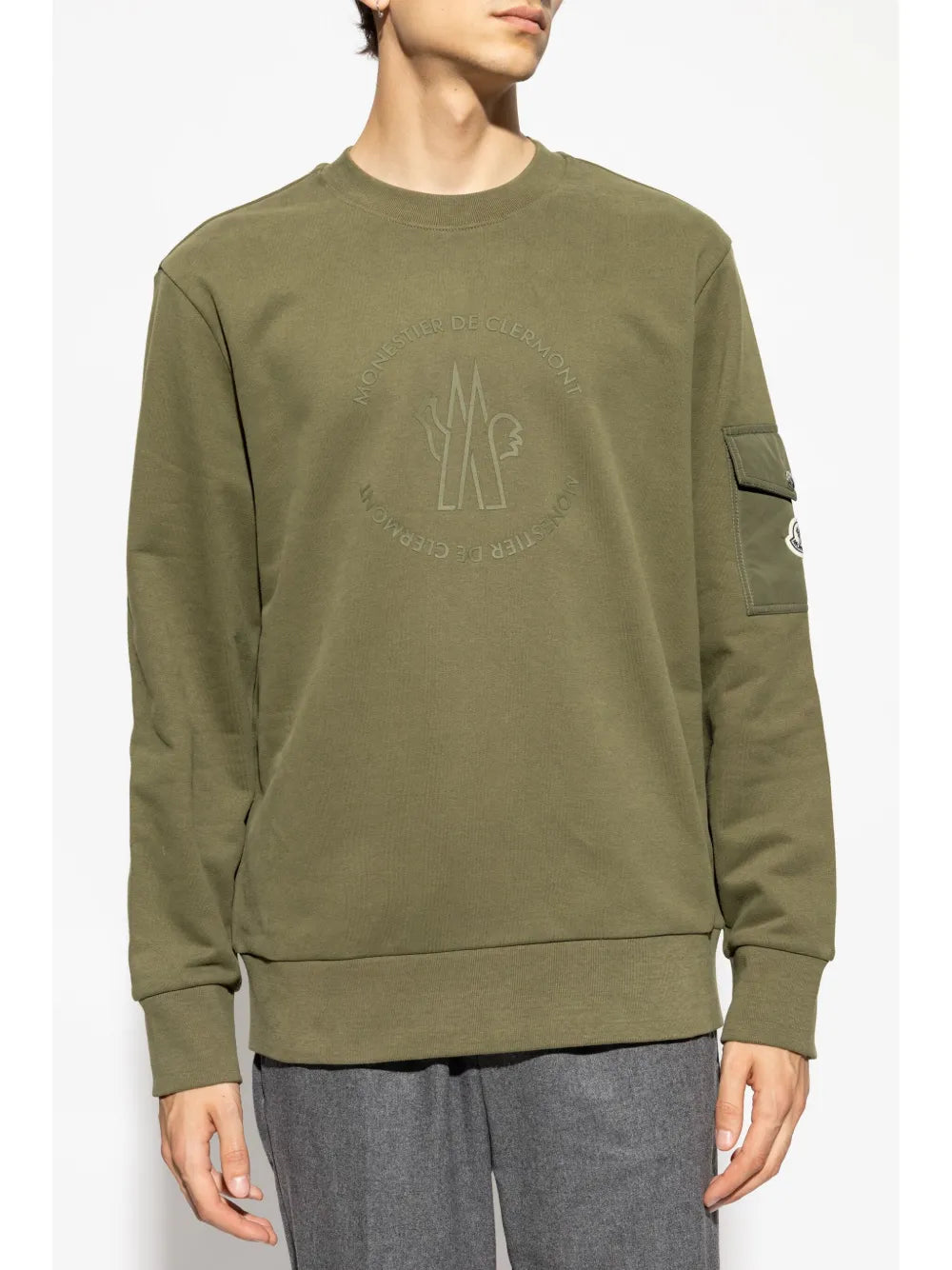 Sweatshirts Sweatshirt à poche Moncler Kaki Homme