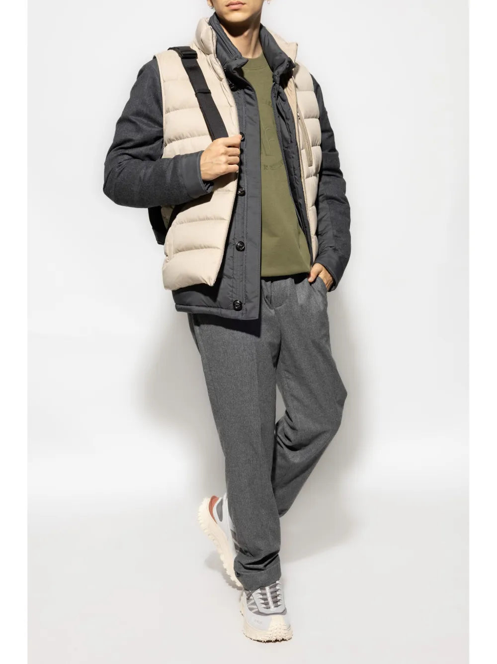 Sweatshirts Sweatshirt à poche Moncler Kaki Homme