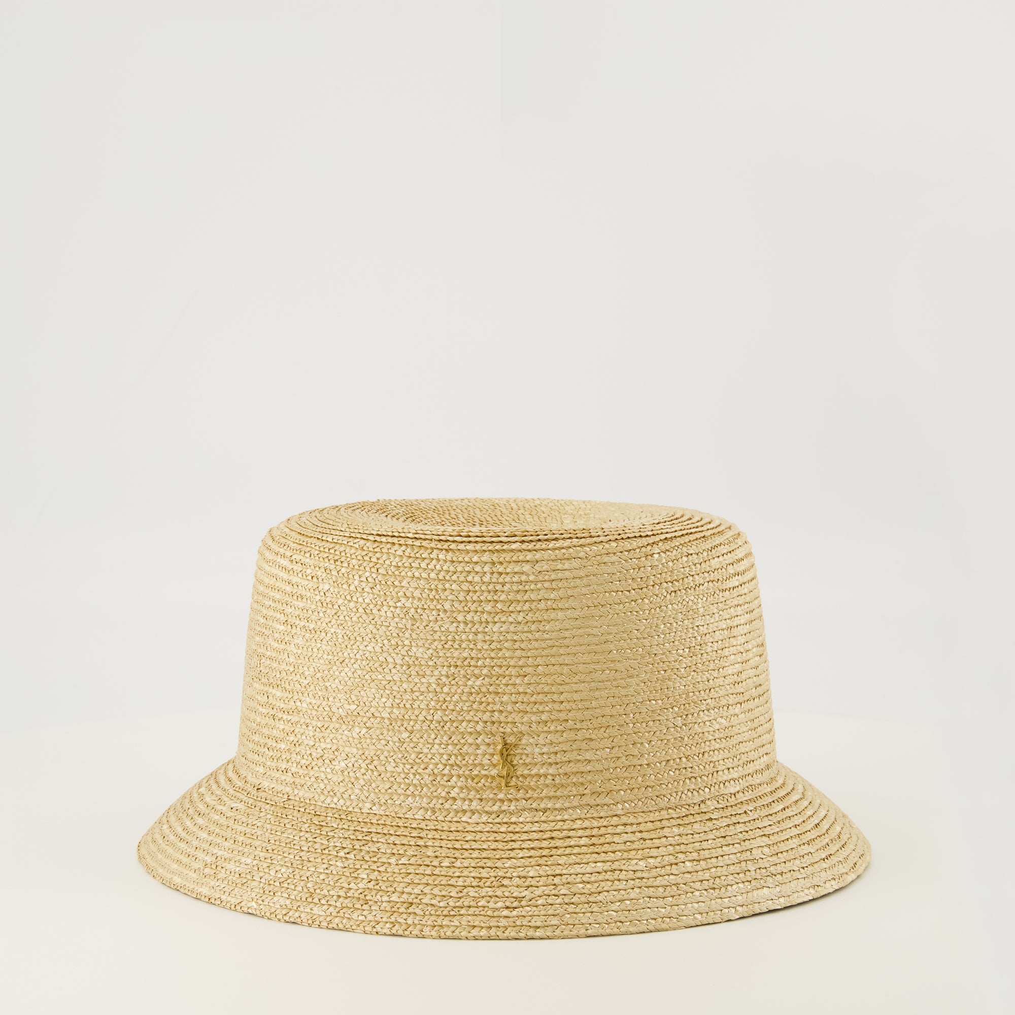 Image de l'article Bob Maglina en paille de la marque Saint Laurent pour Homme - Saison Printemps-Été 2026 - Vue de Face