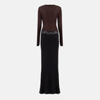 Imagem do vestido de renda verner preto da marca Christopher Esber para mulheres - Temporada Primavera-Verão de 2026 - Vista Traseira