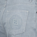 Pantaloni Pantaloni in Denim Fendi Grigio Femme