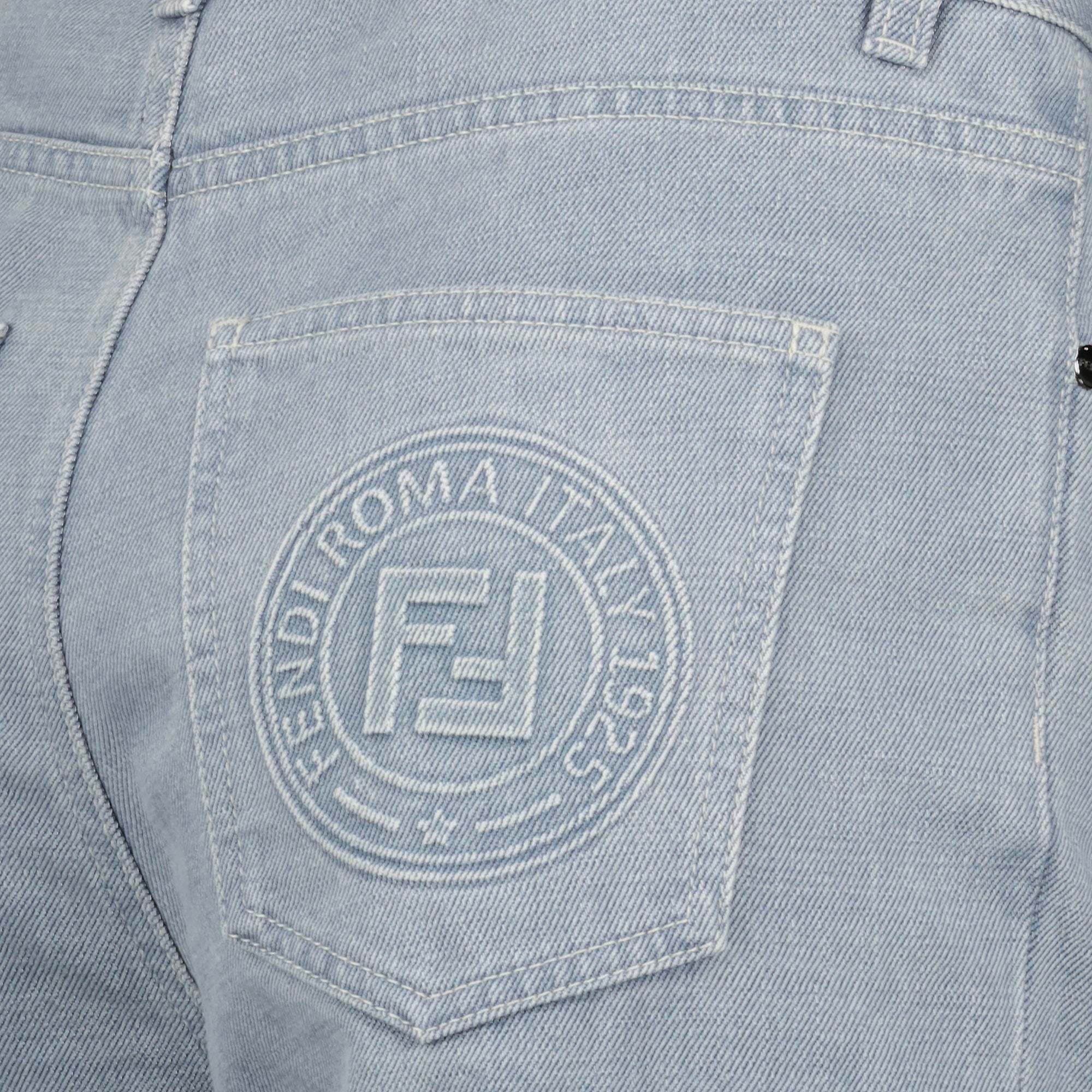 Pantaloni Pantaloni in Denim Fendi Grigio Femme