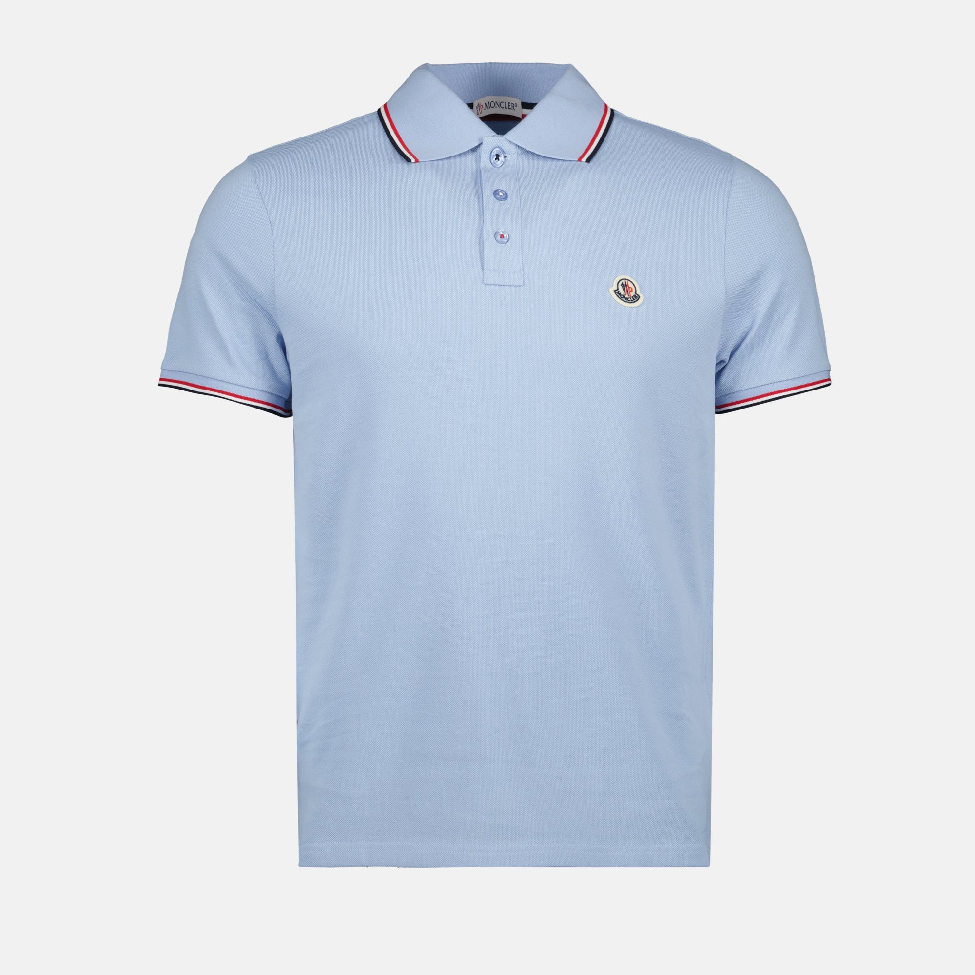 Polo shirts Logo Polo Moncler Blue Homme
