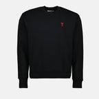 Sweatshirts Sweatshirt Ami de coeur Ami PARIS Noir Unisexe