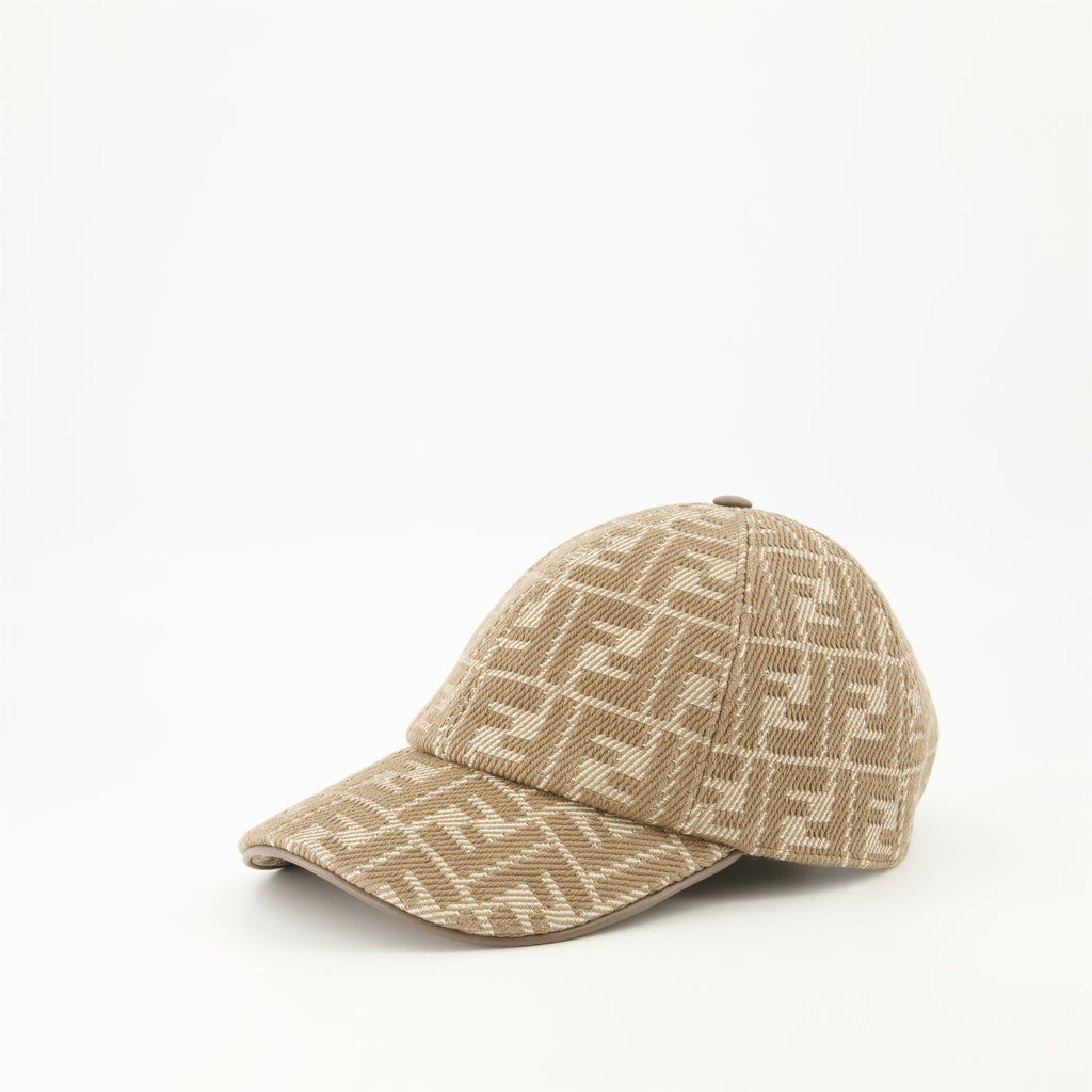 Chapeaux, casquettes et bonnets Casquette FF en denim Fendi Beige Femme