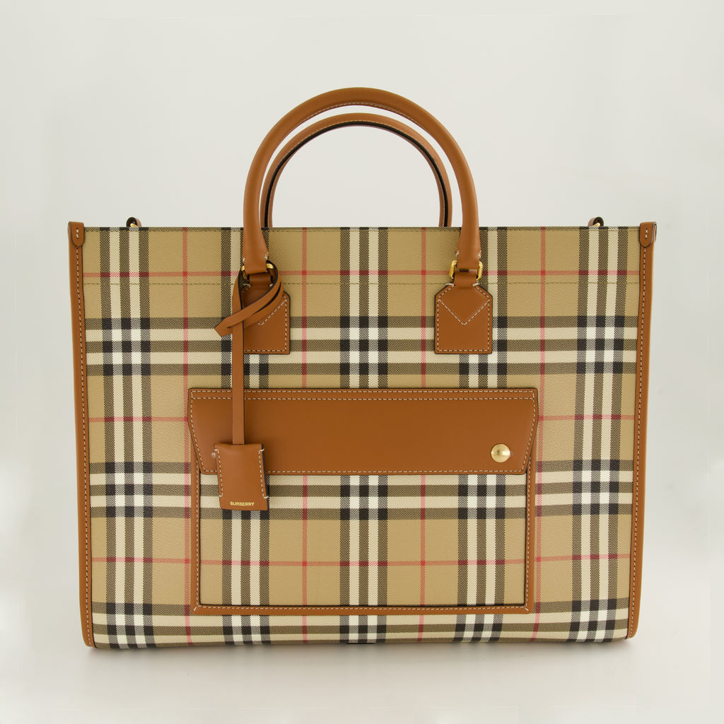 Tote bags Cabas Freya Burberry Beige Femme