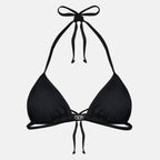 Image of the Elettra black nylon bikini top by Diesel for Women - Spring-Summer 2026 - Front View