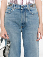 Pantaloni Jean 1969 Firmato Rabanne Blu Femme