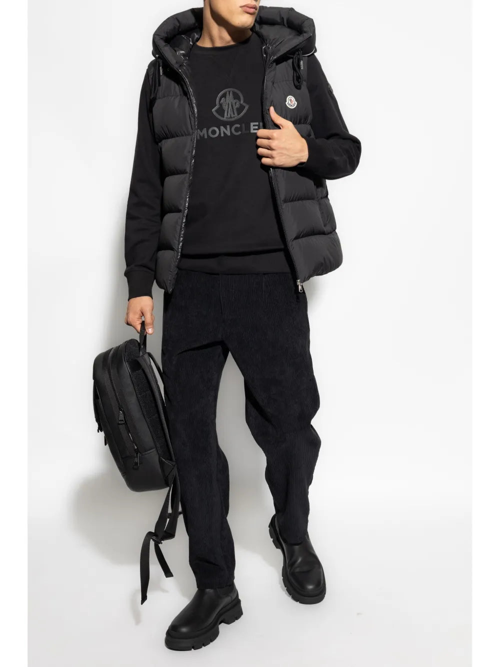 Sweatshirts Logo Sweatshirt Moncler Black Homme