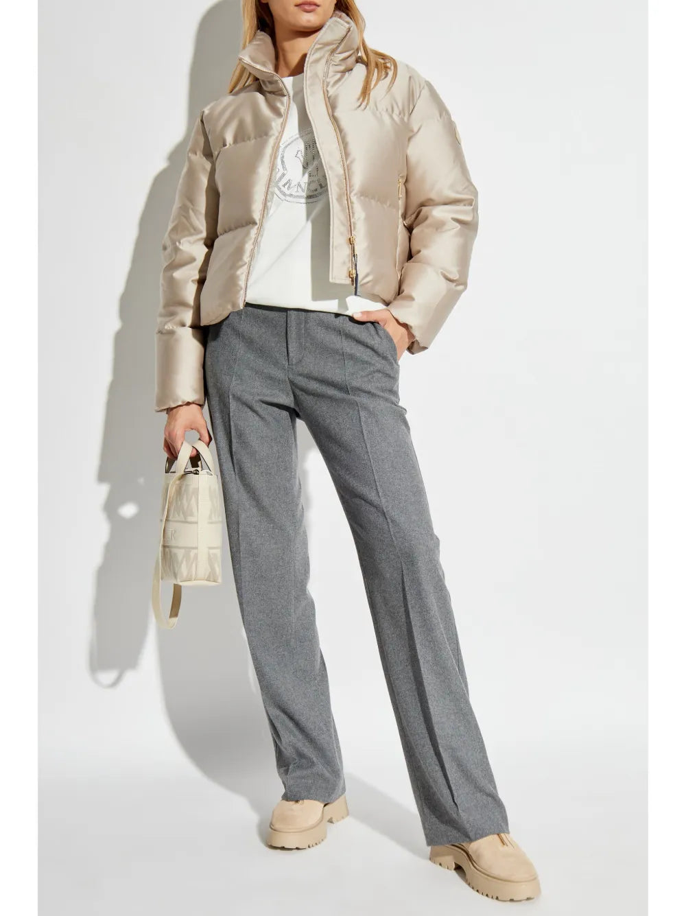 Mäntel Bonnelles Daunenjacke Moncler Beige Femme