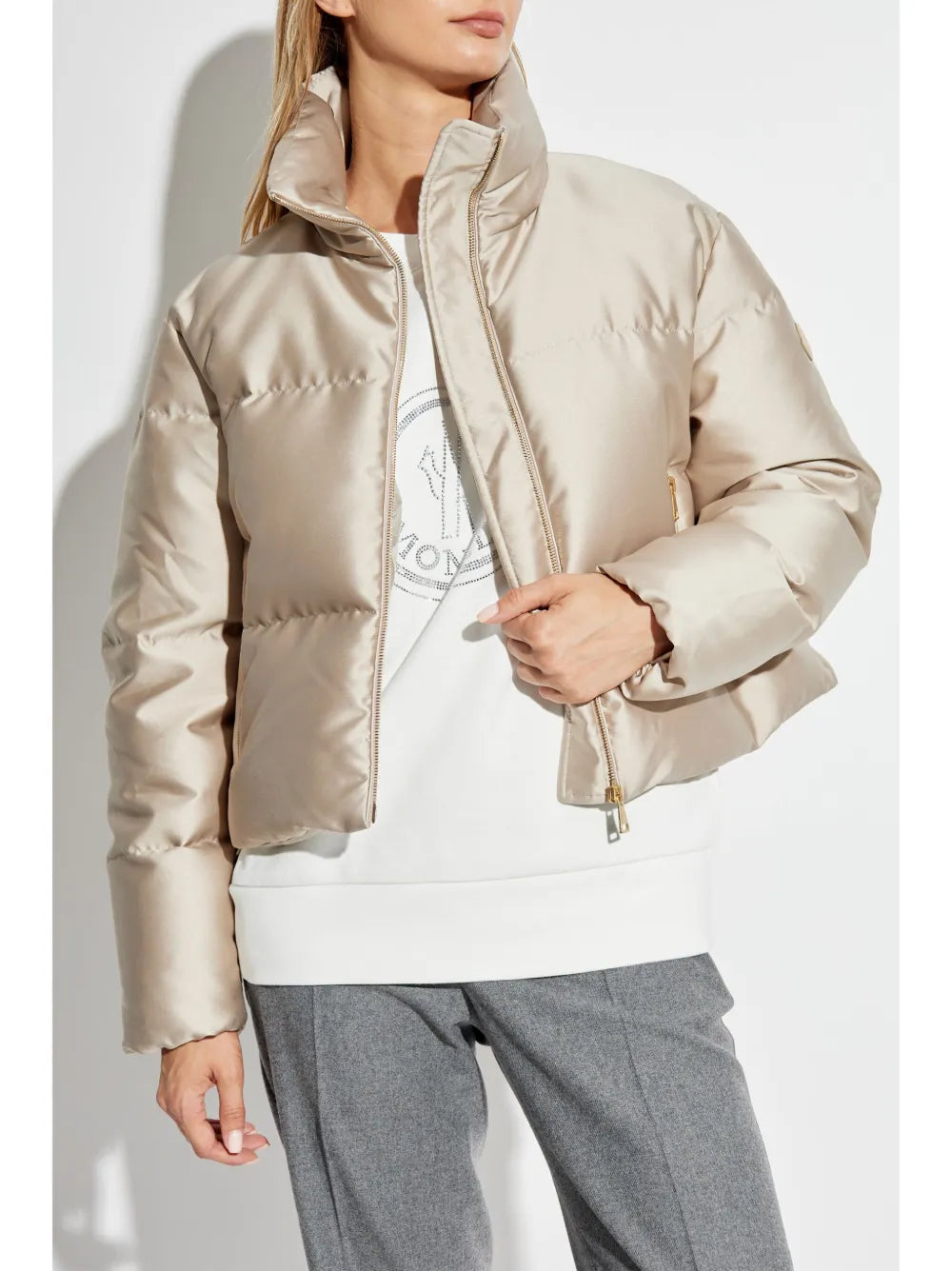 Abrigos Chaqueta de plumas Bonnelles Moncler Beige Femme