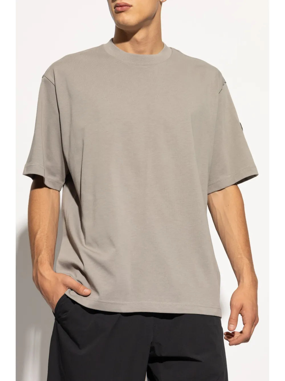 T-shirt T-Shirt con Logo Moncler Grigio Homme