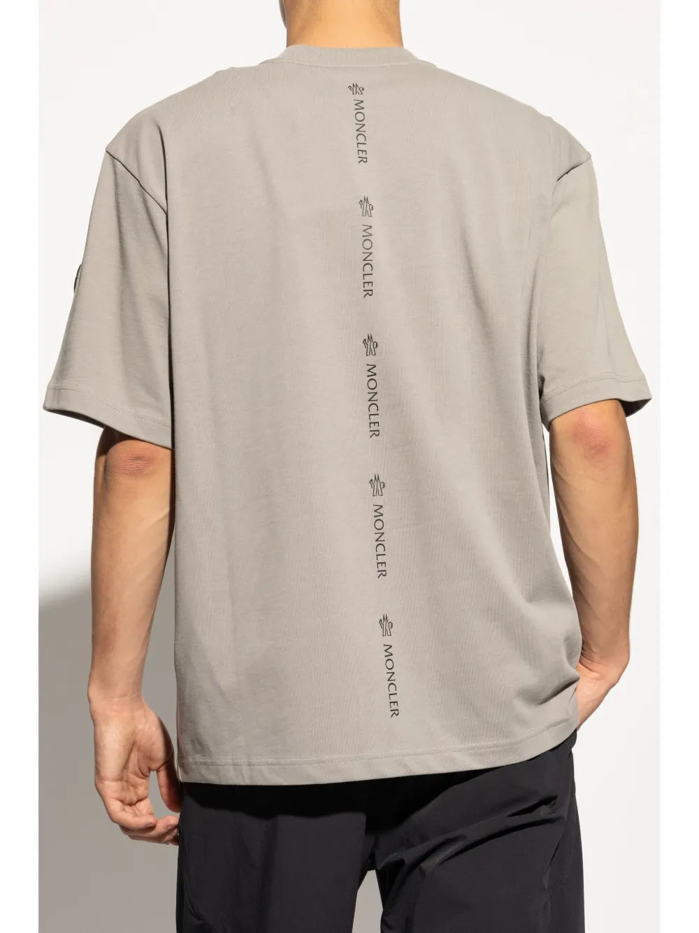 T-shirt T-Shirt con Logo Moncler Grigio Homme