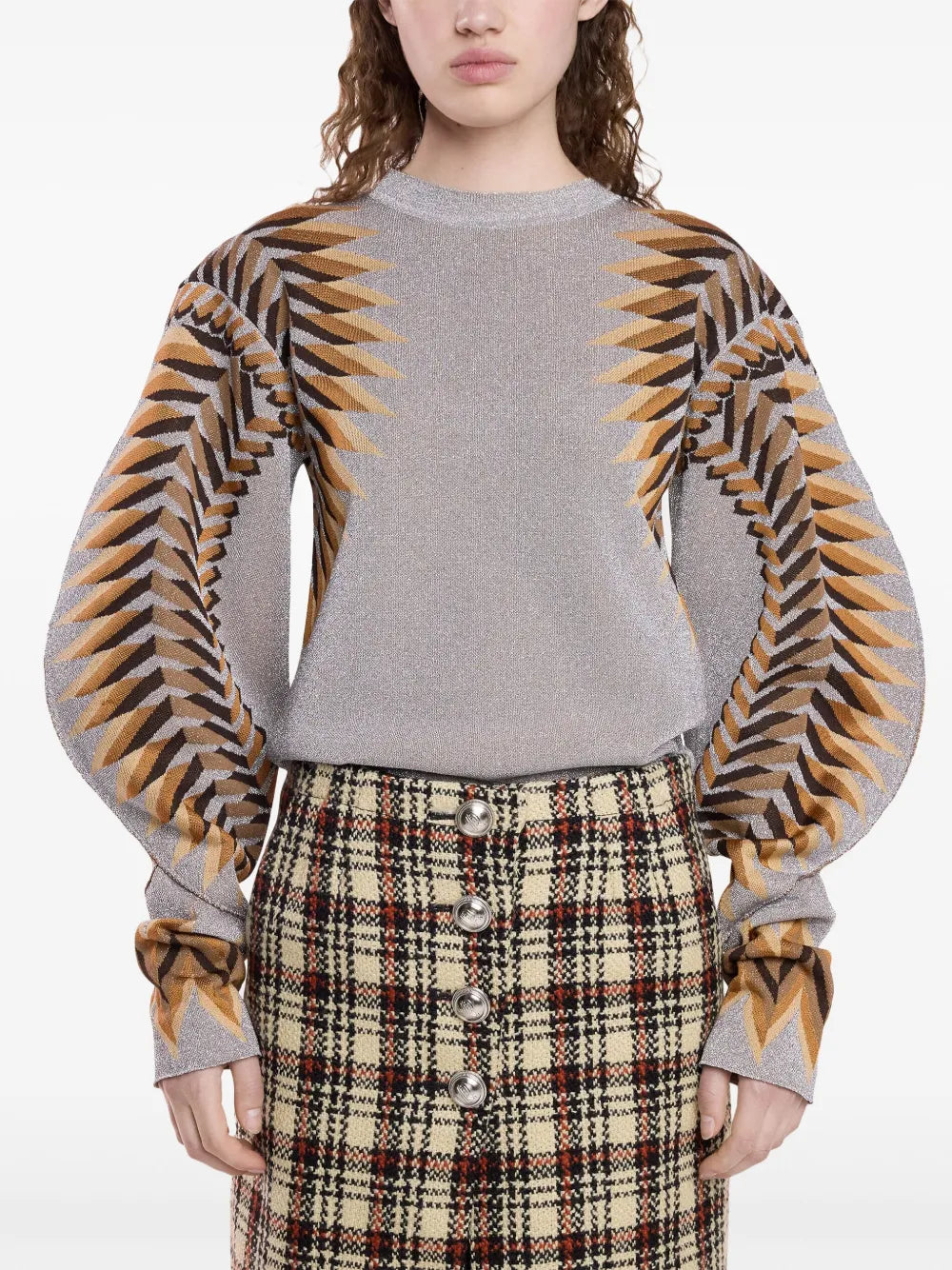 Prendas de punto Suéter Lurex Rabanne Plata Mujer