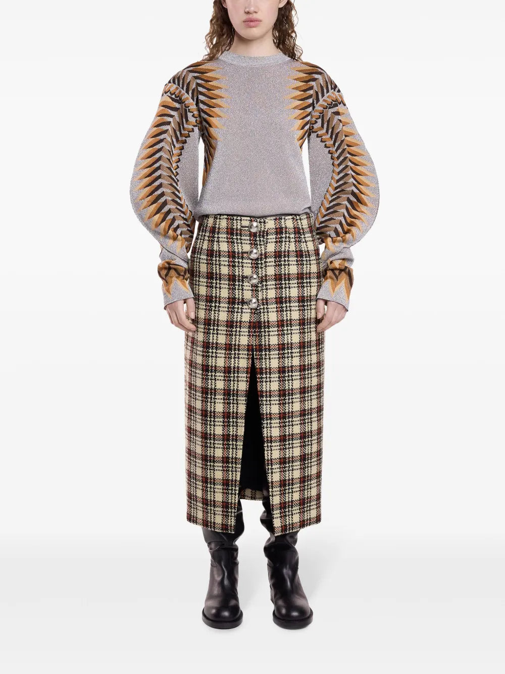 Prendas de punto Suéter Lurex Rabanne Plata Mujer