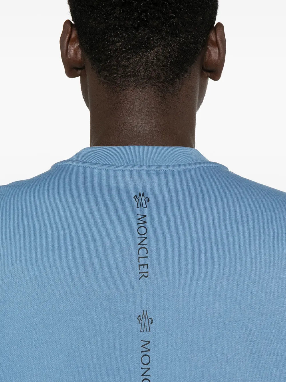 T-shirt T-Shirt con Logo Moncler Blu Homme