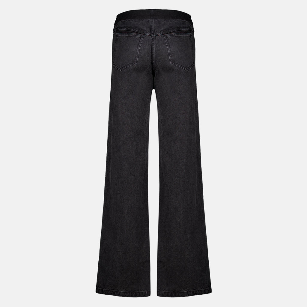 Pantalons Zerrissene schwarze Jeans aus Denim Christopher Esber Noir Femme
