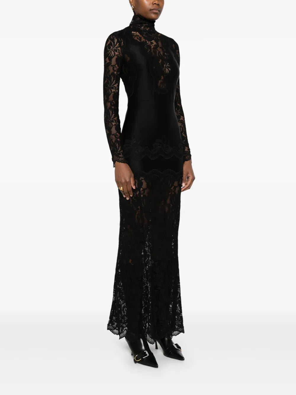 Dresses Long Lace Dress Rabanne Black Women