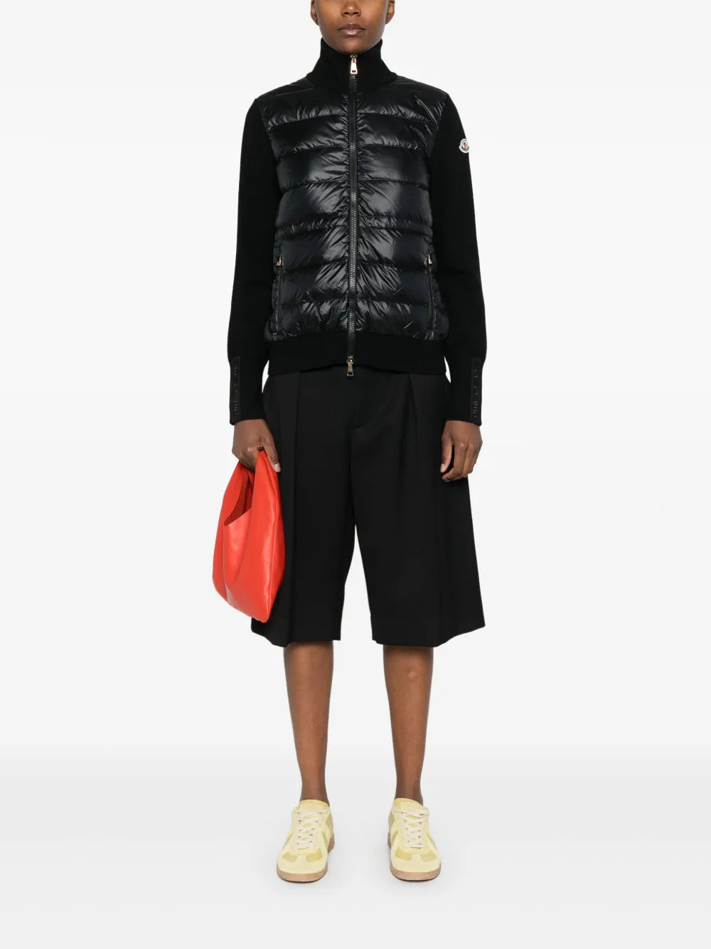 Vestes Veste bi-matière Moncler Noir Femme