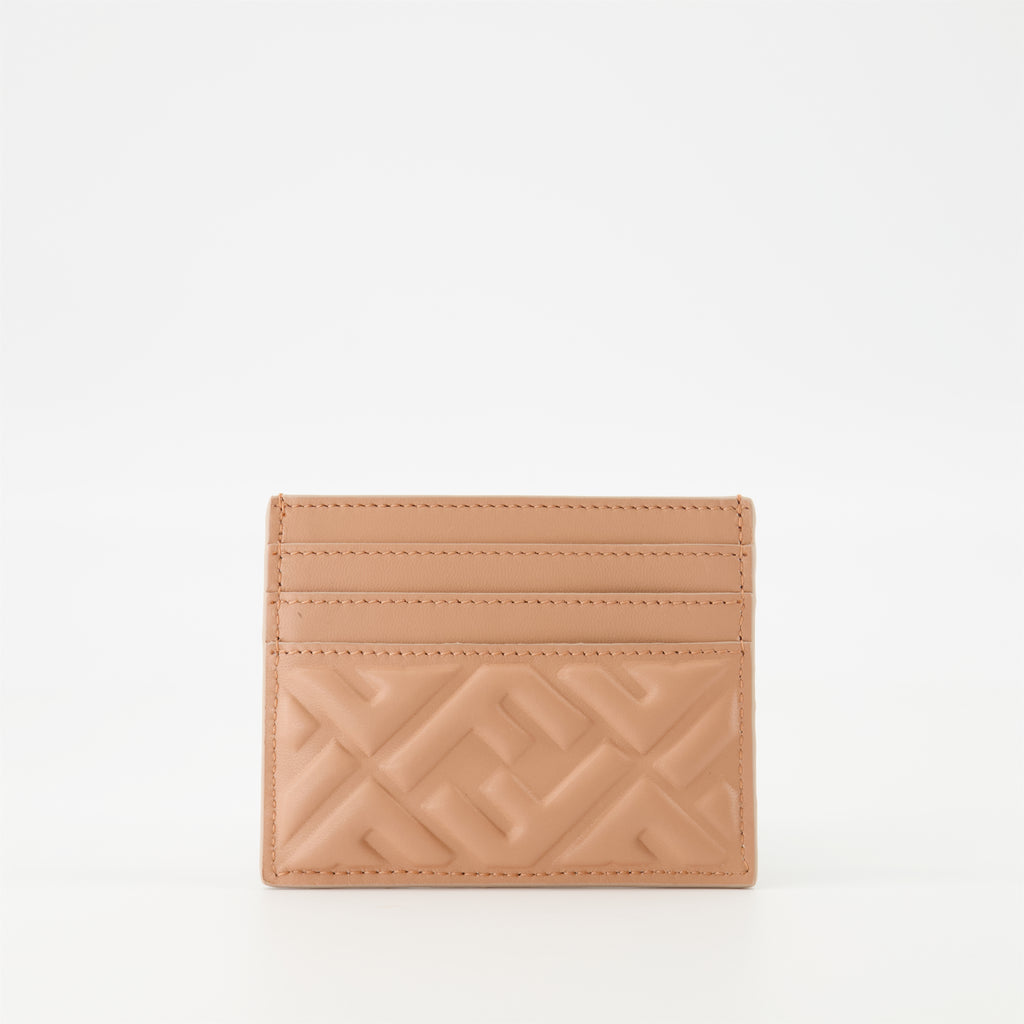 Pequenos artigos de couro Porte-cartes Baguette Fendi Rosa Femme