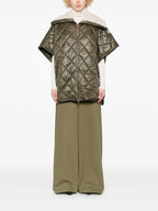 Vestes Cape matelassée Moncler Kaki Femme
