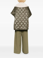 Vestes Cape matelassée Moncler Kaki Femme