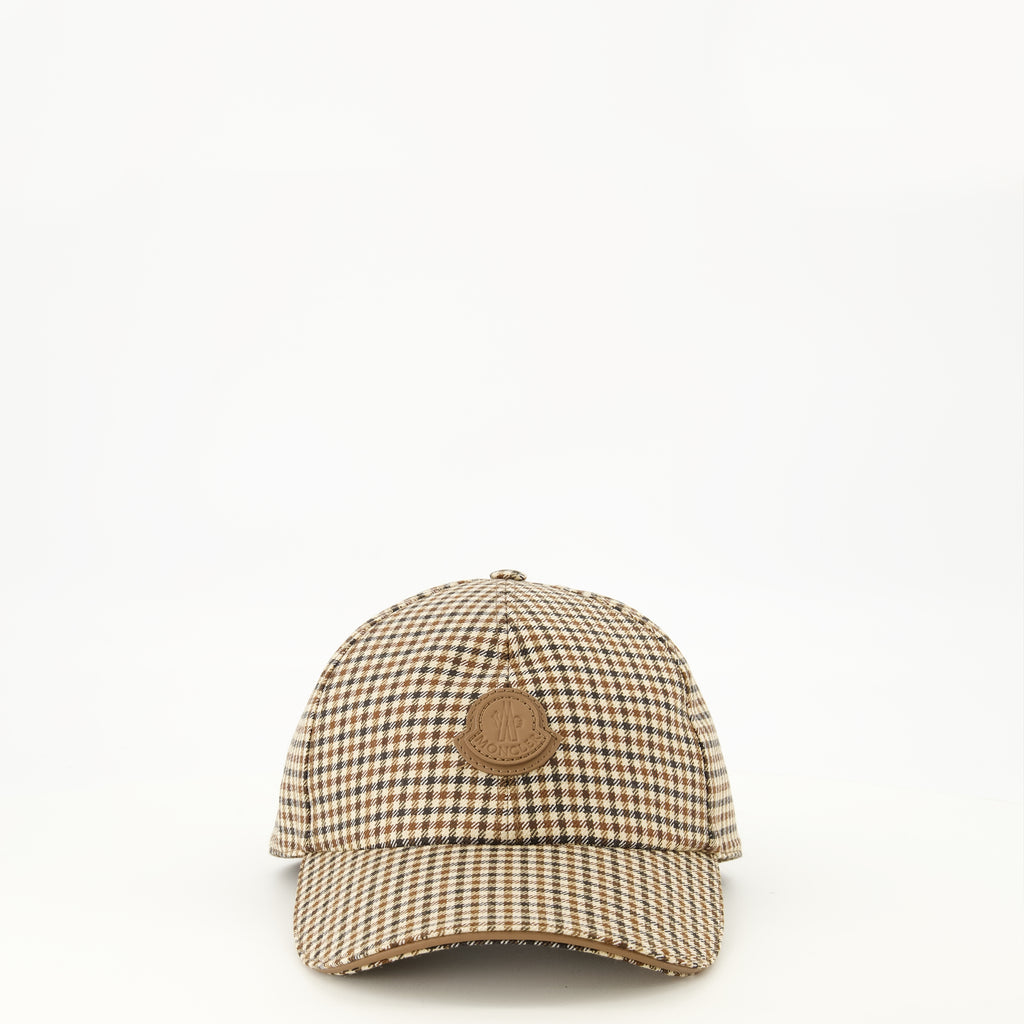 Chapeaux, casquettes et bonnets Gorra de Lana a Cuadros Moncler Marron Homme