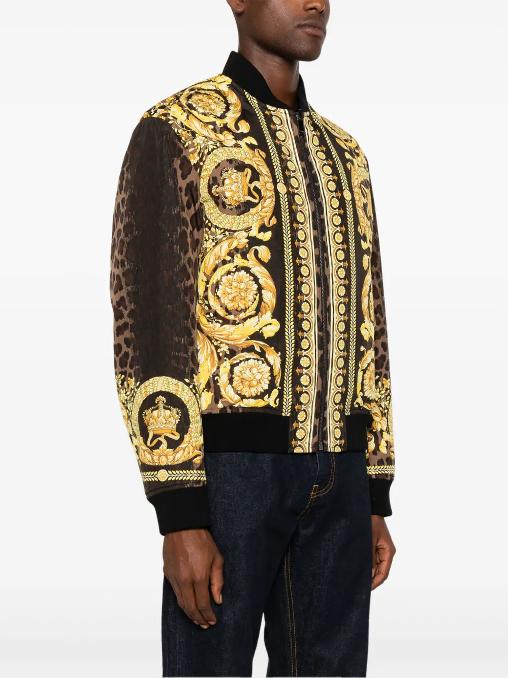 ジャケット リバーシブル バロッコ ボンバー Versace 黄色 Homme