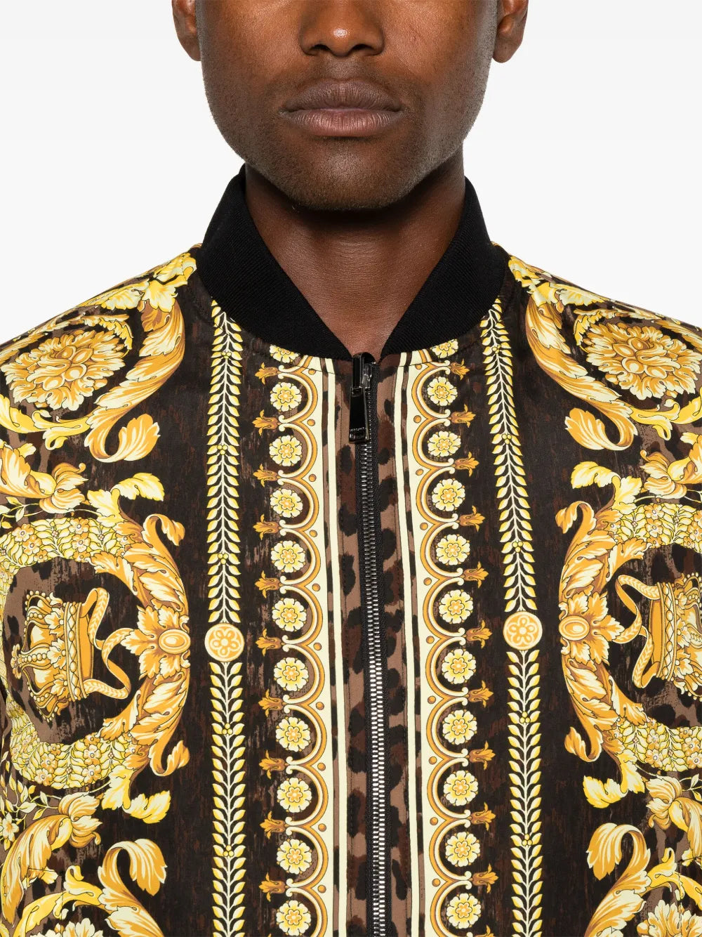 ジャケット リバーシブル バロッコ ボンバー Versace 黄色 Homme