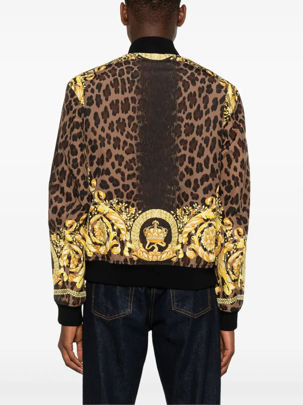 ジャケット リバーシブル バロッコ ボンバー Versace 黄色 Homme