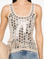 Tops Top en jersey Rabanne Argenté Femme