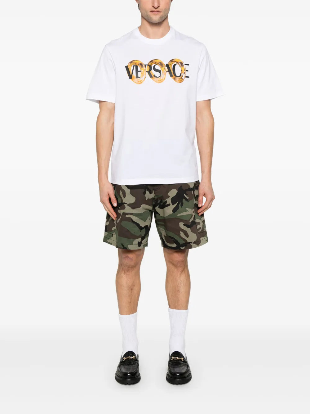 T-Shirts Maxi Chain T-Shirt Versace Weiß Homme