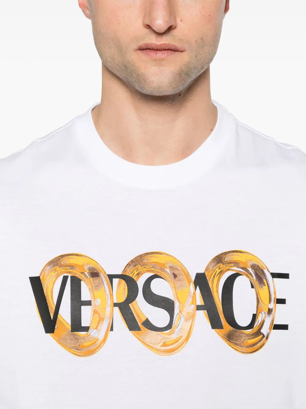 T-Shirts Maxi Chain T-Shirt Versace Weiß Homme