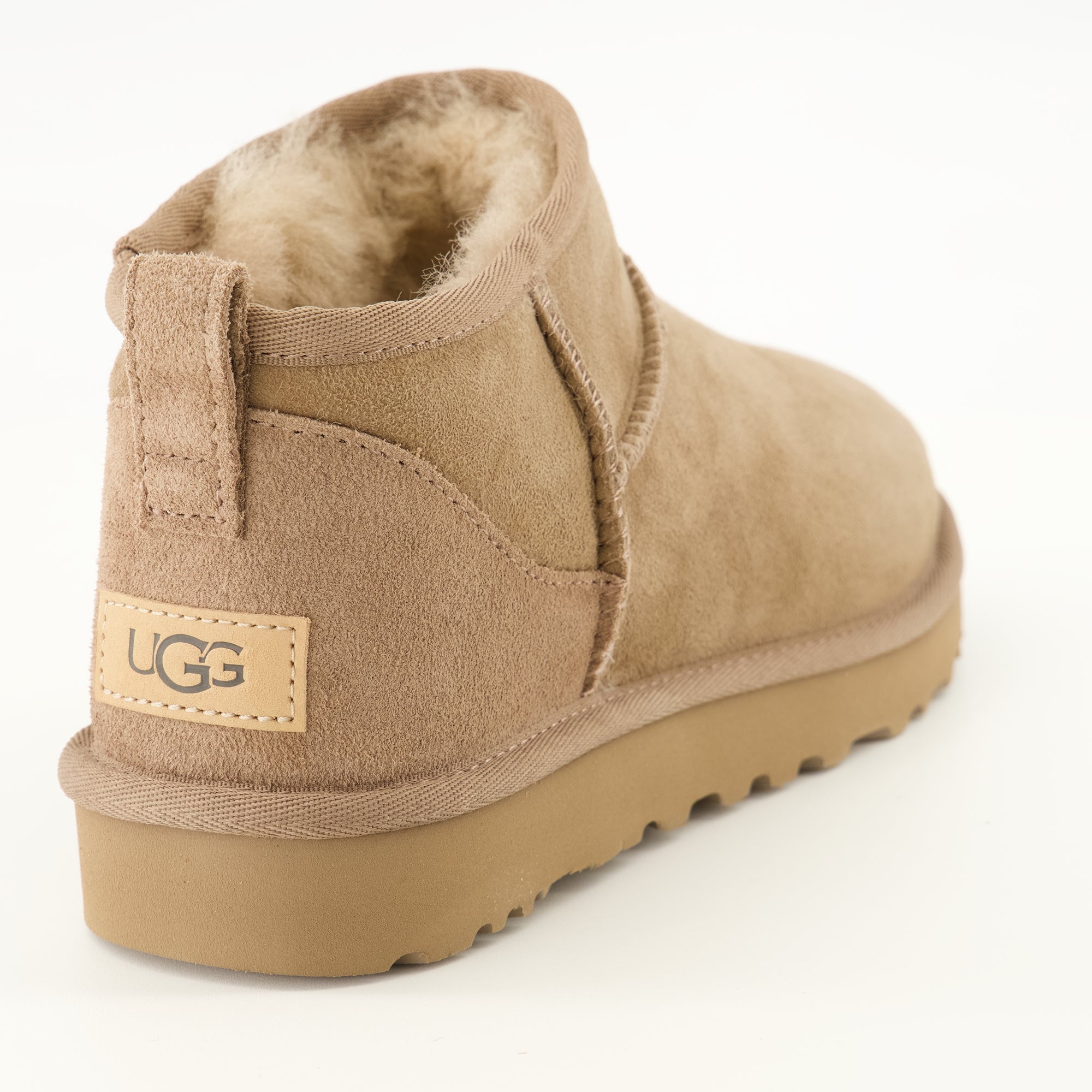 Bottines Klassische Ultra Mini Beigetöne Stiefel Ugg Beige Femme