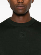 Knitwear Wool Sweater Fendi Green Homme
