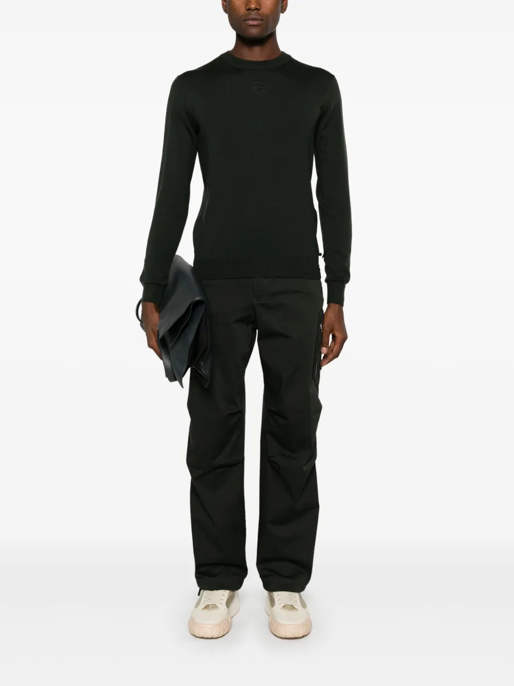 Knitwear Wool Sweater Fendi Green Homme