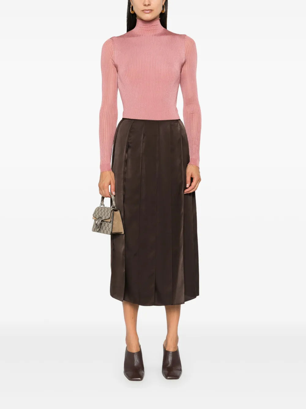 Tops High Neck Bodysuit Fendi Pink Femme