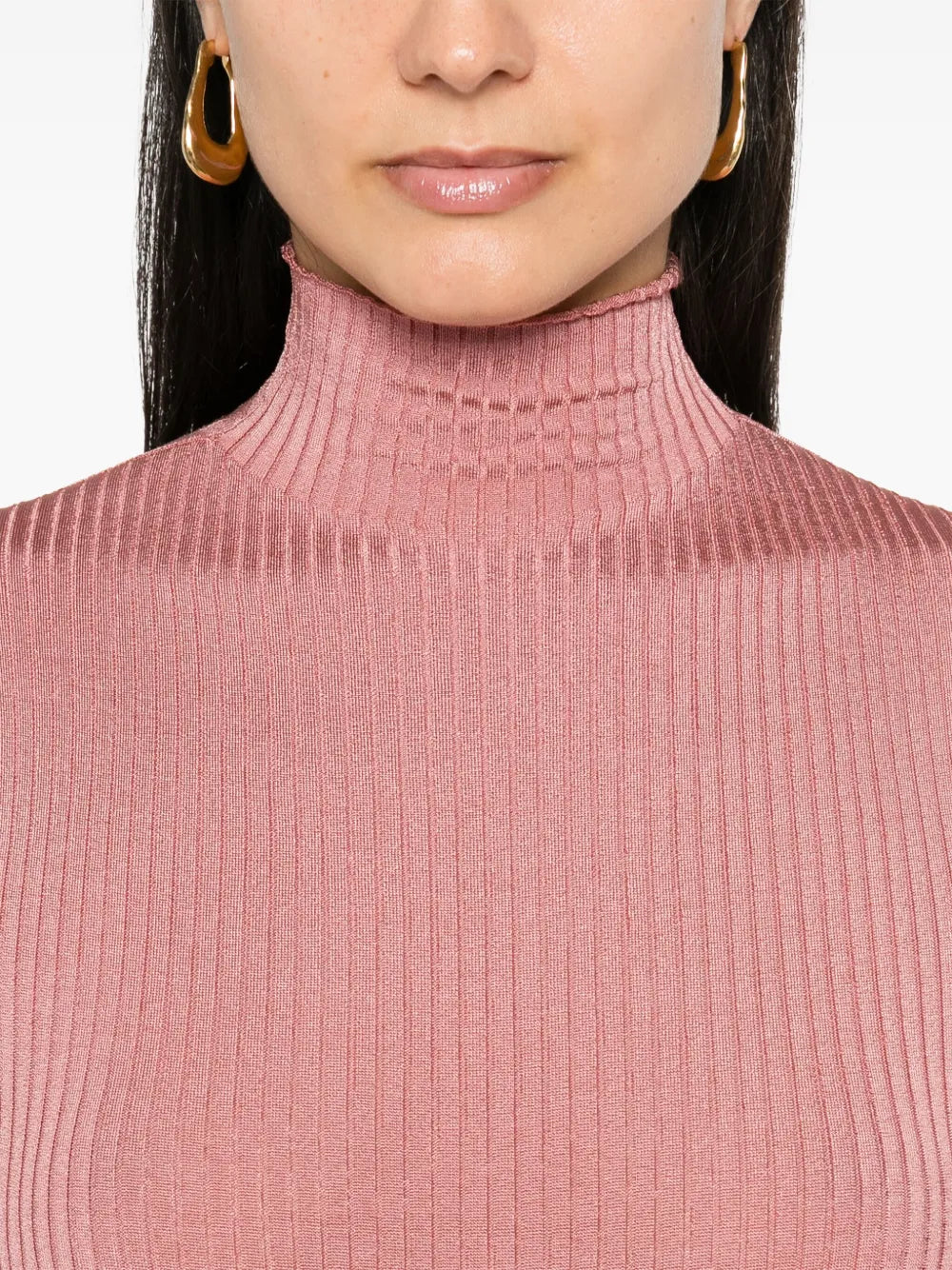 Tops High Neck Bodysuit Fendi Pink Femme
